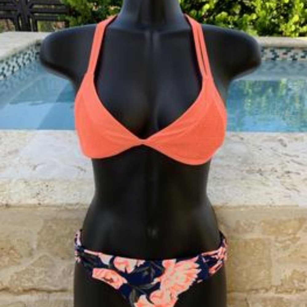 Tori Praver Bikini - Coral & Indigo - XS